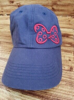 Disney Minnie Mouse Bow Navy Blue Hat Women's Cap